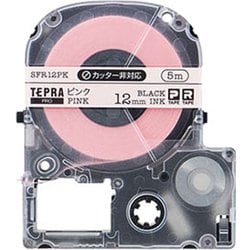 テプラPROテープカートリッジ りぼん ピンク 12mm幅 5m SFR12PK