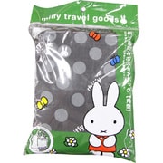 K2223 B18 [HAPI+TAS×miffy 折りたたみボストンバッグ 角型 ドロップブラック/GY]