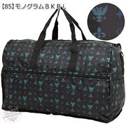 K2231 85 [折りたたみ大型ボストンバッグ モノグラムブラック/ブラックブルー]