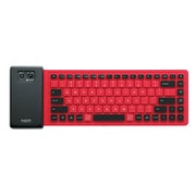 Bluetoothシリコンキーボード レッド TK-FBS035ERD