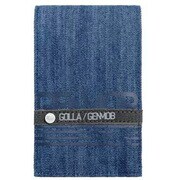 G1225 ZAGREB デニムブルー／モバイルウォレット [iPhone用ケース]