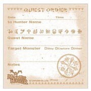 モンスターハンター付箋 クエストオーダー風