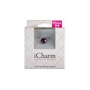 ICH-EJA-JEPP [スワロフスキーイヤホンジャックアクセサリー ジュエリー iPhone4S/4用 パープル]