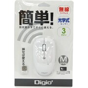 USB接続 3ボタン 2.4GHzワイヤレスオプティカルマウス ホワイト MUS-RKT85W