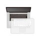 MacBook Pro15用シリコン製キーボード+トラックパッドカバー ホワイト BV-TYPSTEX-MBP-WT
