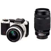 K-01 [ケーゼロワン Wズームレンズキット ホワイト/ブラック smc PENTAX-DA L18-55mm F3.5-5.6AL ホワイト、smc PENTAX-DA L55-300mm F4-5.8ED付]