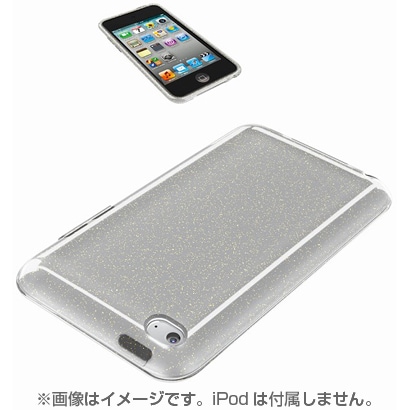 第4世代iPod touch専用 ソフトケース 液晶保護フィルム付 ラメクリア BSIP4TCTLCR