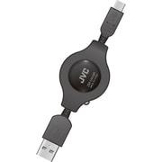 マイクロUSBケーブル 巻き取りタイプ ブラック 1.0m ZM-U410R-B