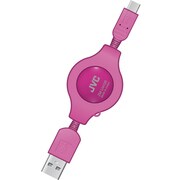 マイクロUSBケーブル 巻き取りタイプ ピンク 1.0m ZM-U410R-P