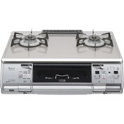 ガステーブル(都市ガス13A用左強火タイプ) ピピっとコンロ Ancie(アンシエ) クリアシルバー RN-TP2C-G6SSL