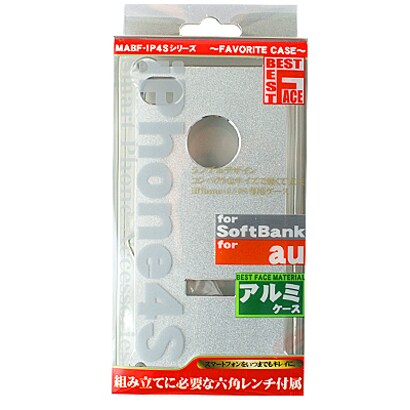 MABF-IP4SSLM [iPhone4Sケース シルバー]