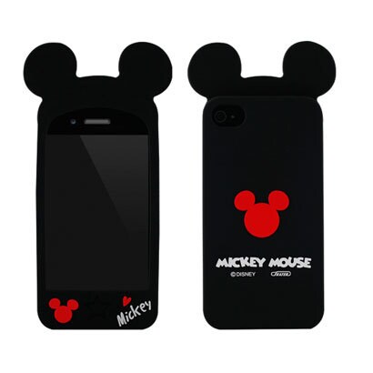 iPhone 4/iPhone 4S専用 シリコンケース [ダイカットミッキー]