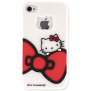 iPhone 4/iPhone 4S専用 シリコンケース [ハローキティ ベーシック ホワイト]