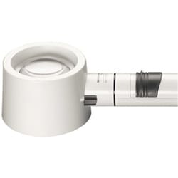 置き型ライトルーペ LEDバッテリー 4× 70mm径 1554-94
