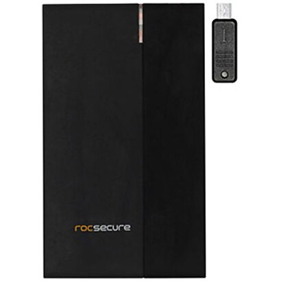 USB2.0接続 ポータブルハードディスク USBトークンキー付属 暗号化セキュリティ対応 500GB ROCBIT FXKT  J11FK7-56