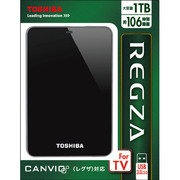 USB3.0接続 東芝REGZA〈レグザ〉対応 ポータブルハードディスク 1TB ブラック HDTR610JK3AA