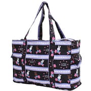 K2223 B33 [HAPI+TAS×miffy 折りたたみボストンバッグ 角型 ドリームブラック]
