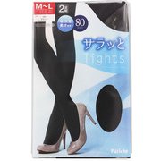 サワヤカタイツ 80D 2P ML ブラック
