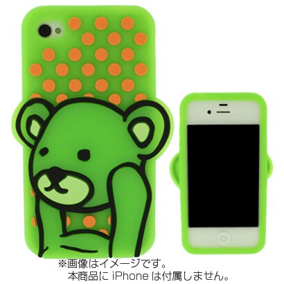 iPhone4sコントロールベアシリコンケース(グリーン) [iPhone4S/4ケース]