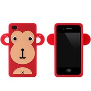iPhone4sモンキーシリコンケース(rd)