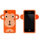 iPhone4sモンキーシリコンケース(or)