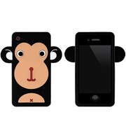 iPhone4sモンキーシリコンケース(bk)