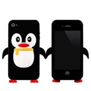 iPhone4sペンギンシリコンケース(bk) [iPhone4S/4ケース]