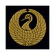 家紋シール 73 鶴丸/GD [家紋シール]