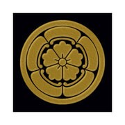 家紋シール 90 丸に五瓜に唐花/GD [家紋シール]