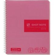 ショットノート ツインリングタイプ 透明表紙 Lサイズ ピンク 9132ヒン
