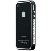 I403B-BK [iPhone4/4S スワロフスキーケースブラック]