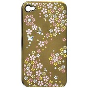 AH39 iPhone4/4S 蒔絵カバー 金流れ桜