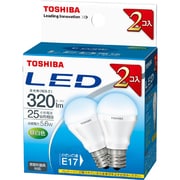 LED電球 E17口金 昼白色相当 320lm 2個入 LDA4N-E17-2P
