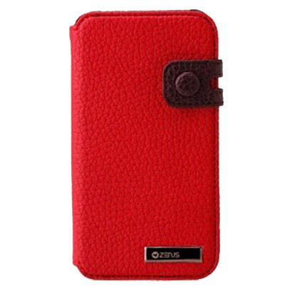 Z422i4S [iPhone4/4S用ケース Masstige Italian PU Color Edge Diary（マステージイタリアンカラーエッジダイアリー） レッド]