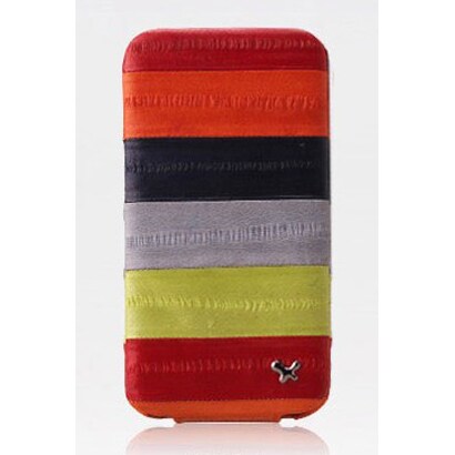 Z445i4S [iPhone4/4S用ケース Prestige Eel Leather Folder（プレステージイールレザーフォルダー） マルチレッド]
