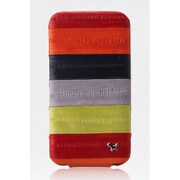 Z445i4S [iPhone4/4S用ケース Prestige Eel Leather Folder（プレステージイールレザーフォルダー） マルチレッド]