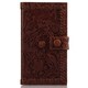 Z447i4S [iPhone4/4S用ケース Italian Carved Leather Diary（イタリアンカーヴドレザーダイアリー） ブラックチョコレート]