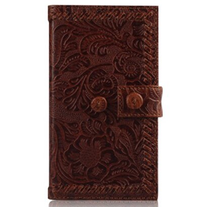 Z447i4S [iPhone4/4S用ケース Italian Carved Leather Diary（イタリアンカーヴドレザーダイアリー） ブラックチョコレート]