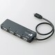 U2HS-MB01-4SBK [USBHUB2.0/スマホ・タブレット用/microUSBケーブル/セルフパワー/4ポート/ブラック]
