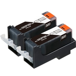 互換リサイクルインクカートリッジ キヤノン BCI-320PGBK2P ブラック（顔料） 2本パック ECI-C320B2P