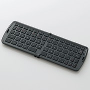 折りたたみBluetoothキーボード/シリコンキー/iPhone,iPad対応/英字配列/ブラック TK-FBS039EBK