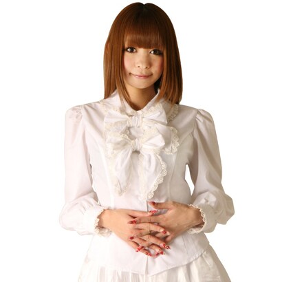 コスプレ Creamdoll ブラウス 2連リボン ホワイト