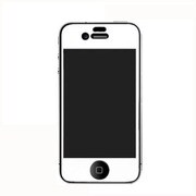iPhone 4S/4強化ガラスプロテクター(wh)