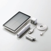 スマートフォン/iPhone用モバイルバッテリー ソーラー充電器セット DE-SCSET01WH