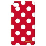 iPhone 4/4S用ハードカバー デコレウェア ドットレッド