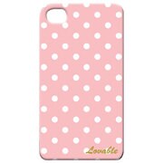 iPhone 4/4S用ハードカバー デコレウェア ドットピンク