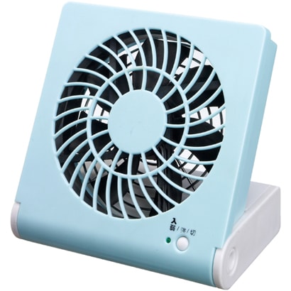 MPM-1081U(BL) コンパクトデスク扇風機 USB付き