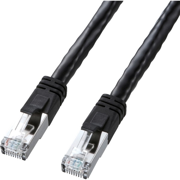 LANケーブル 5m CAT6 ブラック 爪折れ防止 PoE対応 より線 UTP ストレート結線 RJ45 RoHS対応 AWG22 KB-T6POE-05BK