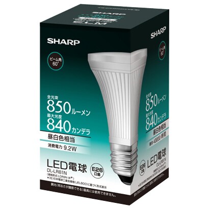 LED電球 E26口金 昼白色相当 850lm ELM（エルム） DL-LR81N