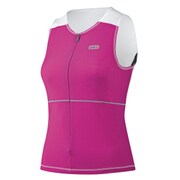 1020483L395 [W`S COMP SLEEVELESS L/ 395 / BLACK / WHITE / PURPLE]